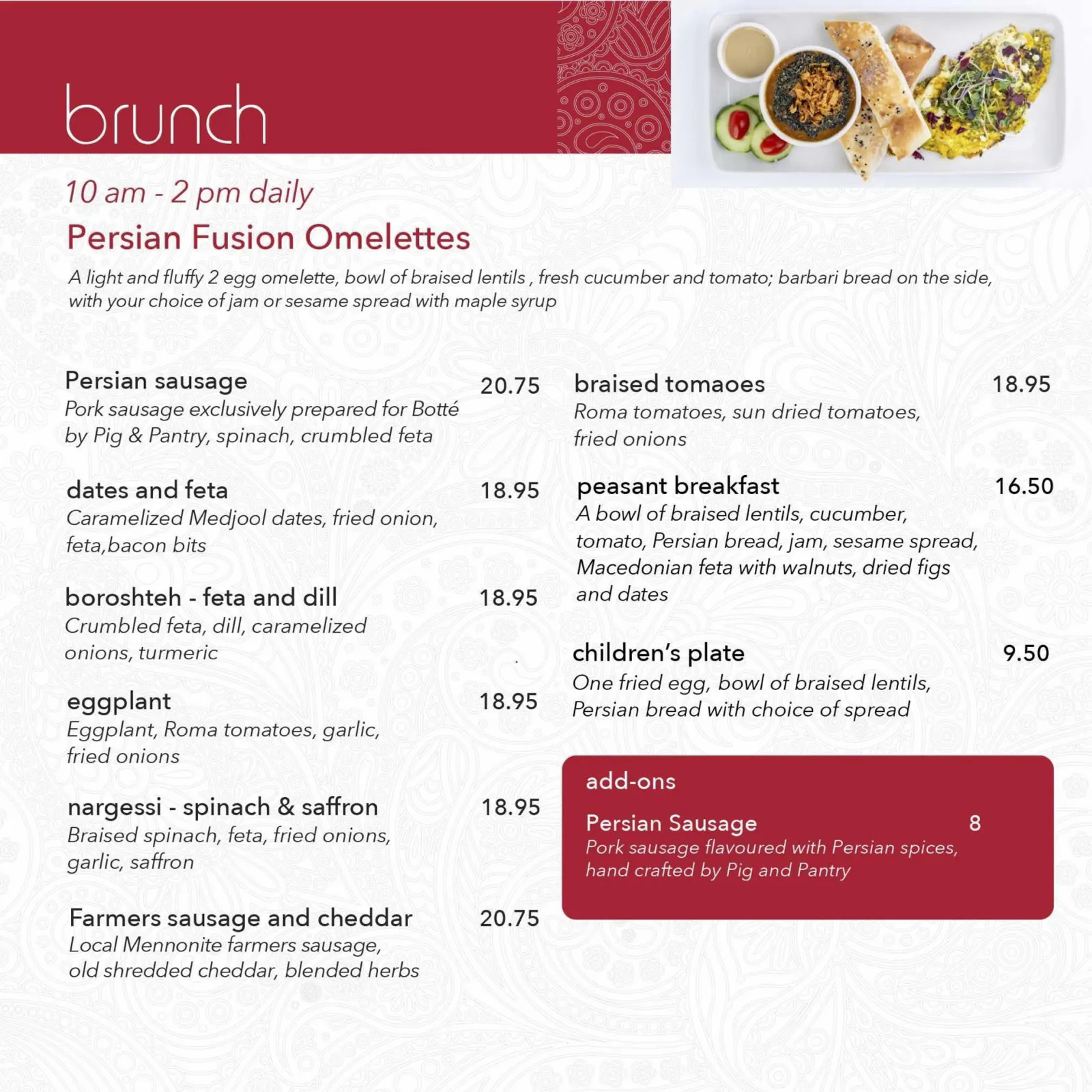 Menu page 8
